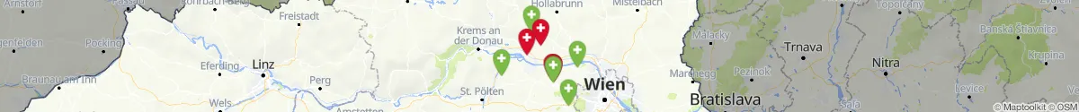 Kartenansicht für Apotheken-Notdienste in der Nähe von Stetteldorf am Wagram (Korneuburg, Niederösterreich)
